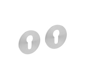 Intersteel Magneetrozet rond met profielcilindergat geborsteld RVS Intersteel Magneetrozet rond met profielcilindergat geborsteld RVS