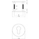 Intersteel Magneetrozet rond met profielcilindergat geborsteld RVS Intersteel Magneetrozet rond met profielcilindergat geborsteld RVS