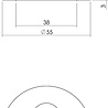Intersteel Magneetrozet rond met cilindergat geborsteld RVS - per set voor binnendeur Intersteel Magneetrozet rond met cilindergat geborsteld RVS - per set voor binnendeur
