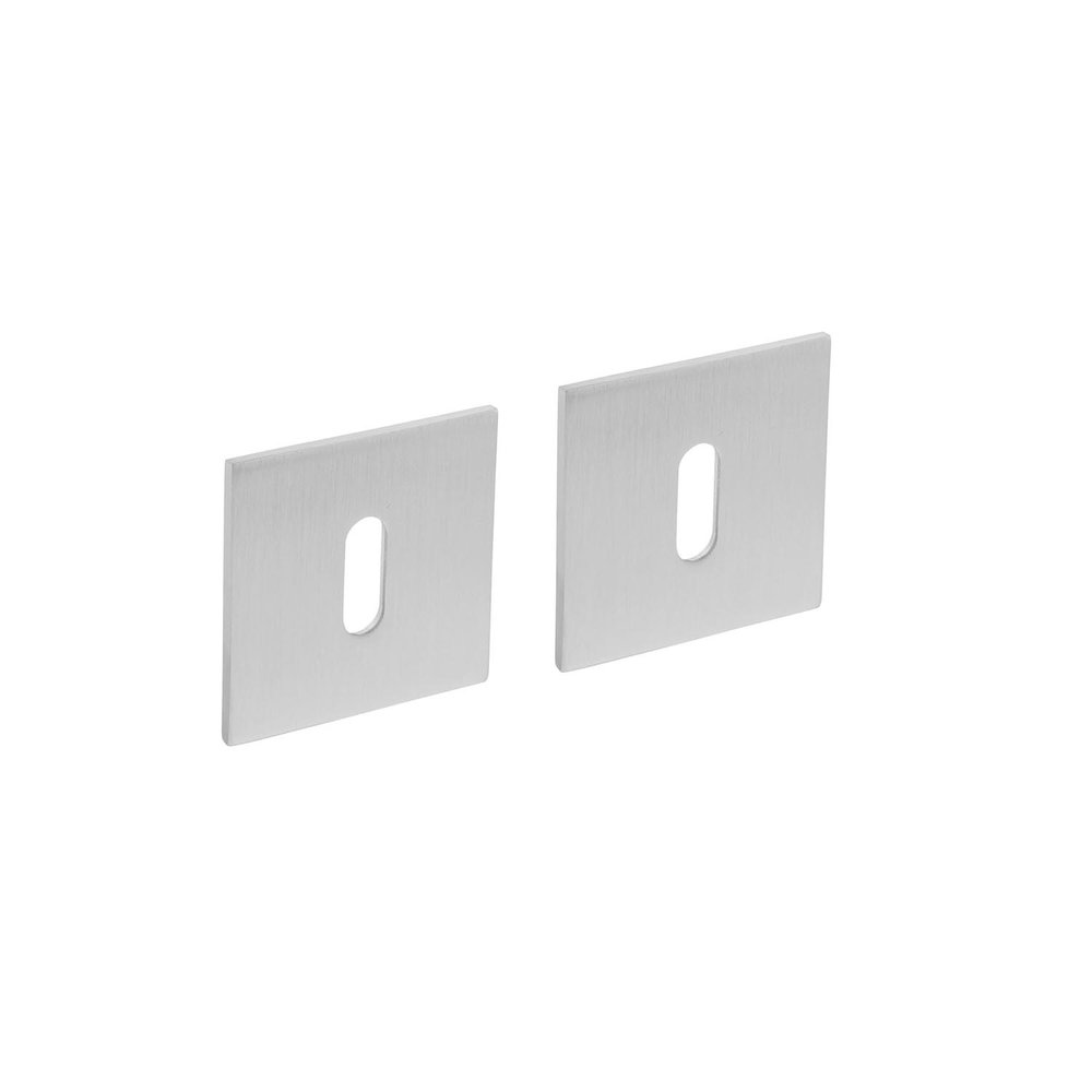 Intersteel Magneetrozet vierkant met sleutelgat geborsteld RVS Intersteel Magneetrozet vierkant met sleutelgat geborsteld RVS