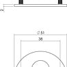 Intersteel Cilinderrozet 2mm dun RVS/zwart - per set voor binnendeur Intersteel Cilinderrozet 2mm dun RVS/zwart - per set voor binnendeur