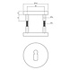 Intersteel Sleutelrozet 55x8mm aluminium zwart Intersteel Sleutelrozet 55x8mm aluminium zwart