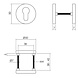 Intersteel Cilinderrozet 50x7mm aluminium zwart Intersteel Cilinderrozet 50x7mm aluminium zwart