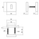 Intersteel Sleutelrozet 50x50x10mm aluminium zwart Intersteel Sleutelrozet 50x50x10mm aluminium zwart