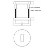 Intersteel Sleutelrozet 49x7mm grijs Intersteel Sleutelrozet 49x7mm grijs