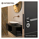 Intersteel Woningbouw magneet badkamer/toilet slot zwart 63/8mm Intersteel Woningbouw magneet badkamer/toilet slot zwart 63/8mm