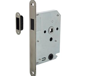 Intersteel Woningbouw magneet badkamer/toilet slot geborsteld RVS 63/8mm Intersteel Woningbouw magneet badkamer/toilet slot geborsteld RVS 63/8mm