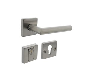 Intersteel Set achterdeurbeslag vierkant SKG3 geborsteld RVS Intersteel Set achterdeurbeslag vierkant SKG3 geborsteld RVS
