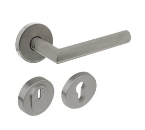 Intersteel Set achterdeurbeslag rond SKG3 geborsteld RVS Intersteel Set achterdeurbeslag rond SKG3 geborsteld RVS
