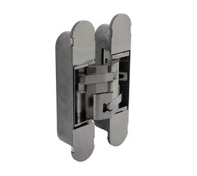 Intersteel Scharnier 160x32mm onzichtbaar nikkel 3D verstelbaar Intersteel Scharnier 160x32mm onzichtbaar nikkel 3D verstelbaar