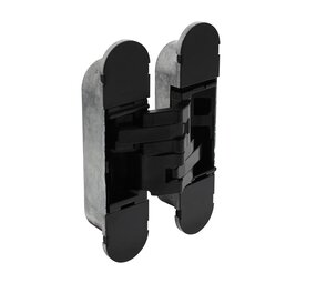 Intersteel Scharnier 130x30mm onzichtbaar zwart 3D verstelbaar Intersteel Scharnier 130x30mm onzichtbaar zwart 3D verstelbaar