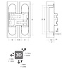 Intersteel Scharnier 130x30mm fiberglas onzichtbaar nikkel 3D verstelbaar Intersteel Scharnier 130x30mm fiberglas onzichtbaar nikkel 3D verstelbaar