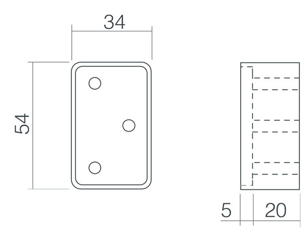 Intersteel Opvulblok kierstandhouder geborsteld RVS Intersteel Opvulblok kierstandhouder geborsteld RVS