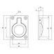 Intersteel Luikring rechthoekig 50 x 39mm messing getrommeld Intersteel Luikring rechthoekig 50 x 39mm messing getrommeld