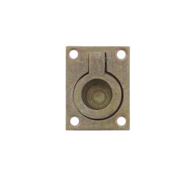 Intersteel Luikring rechthoekig 41 x 31mm messing getrommeld