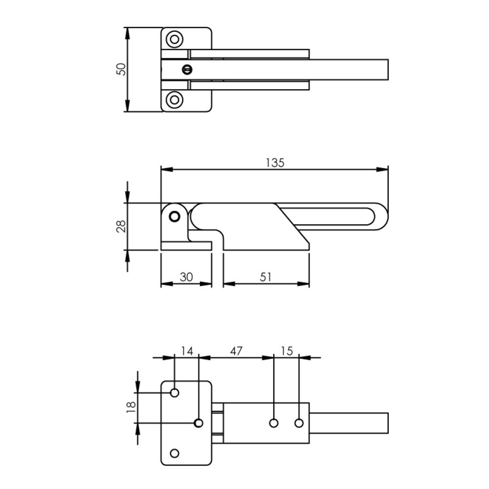 Intersteel Kierstandhouder binnendraaiend Curve geborsteld RVS