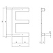 Intersteel Huisletter E 100mm geborsteld RVS Intersteel Huisletter E 100mm geborsteld RVS