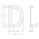 Intersteel Huisletter D 100mm geborsteld RVS Intersteel Huisletter D 100mm geborsteld RVS