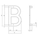 Intersteel Huisletter B 100mm zwart Intersteel Huisletter B 100mm zwart
