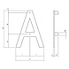 Intersteel Huisletter A 100mm geborsteld RVS Intersteel Huisletter A 100mm geborsteld RVS