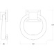 Intersteel Deurklopper rond 107mm nikkel mat Intersteel Deurklopper rond 107mm nikkel mat
