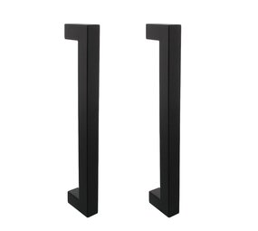 Intersteel Deurgrepen set vierkant 300mm mat zwart Intersteel Deurgrepen set vierkant 300mm mat zwart