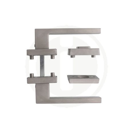 Intersteel Set achterdeurbeslag Amsterdam vierkant SKG3 geborsteld RVS met kerntrekbeveiliging Intersteel Set achterdeurbeslag Amsterdam vierkant SKG3 geborsteld RVS met kerntrekbeveiliging