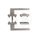 Intersteel Set achterdeurbeslag Amsterdam vierkant SKG3 geborsteld RVS met kerntrekbeveiliging Intersteel Set achterdeurbeslag Amsterdam vierkant SKG3 geborsteld RVS met kerntrekbeveiliging