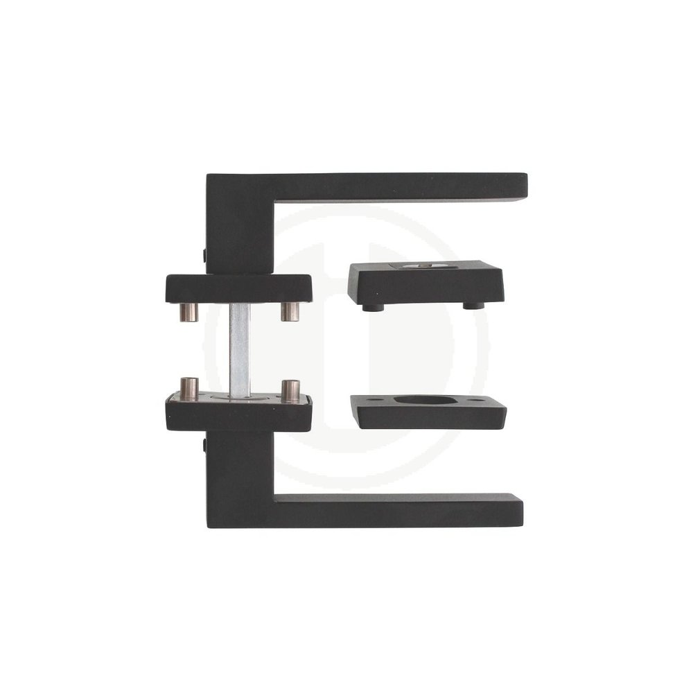 Intersteel Set buitendeurbeslag Amsterdam vierkant SKG3 zwart RVS met kerntrekbeveiliging