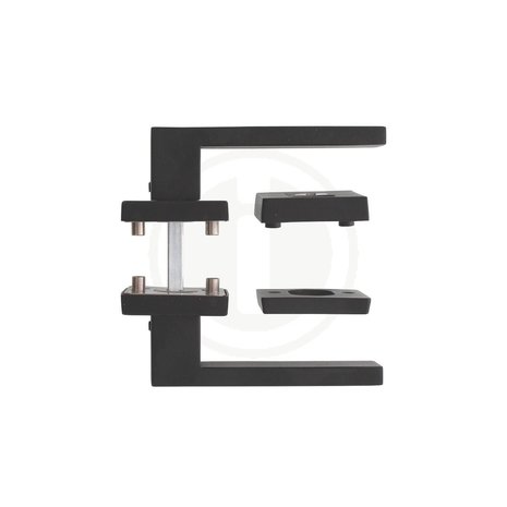 Intersteel Set buitendeurbeslag Amsterdam vierkant SKG3 zwart RVS met kerntrekbeveiliging