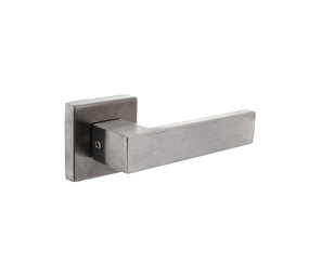 Intersteel Deurklink achterdeurbeslag Amsterdam op vierkante massieve rozet RVS geborsteld Intersteel Deurklink achterdeurbeslag Amsterdam op vierkante massieve rozet RVS geborsteld