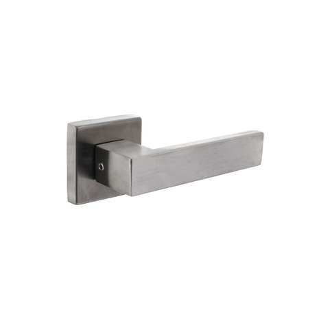 Intersteel Deurklink achterdeurbeslag Amsterdam op vierkante massieve rozet RVS geborsteld Intersteel Deurklink achterdeurbeslag Amsterdam op vierkante massieve rozet RVS geborsteld