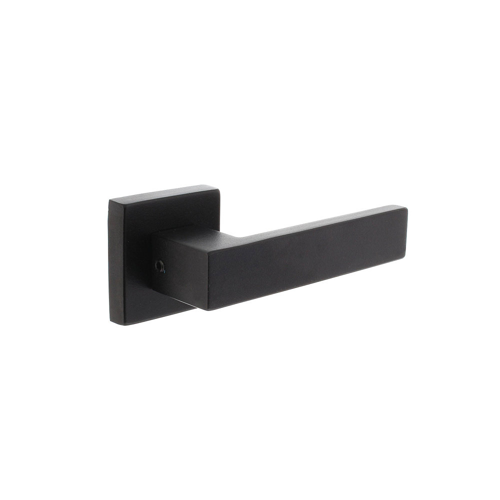 Intersteel Deurklink achterdeurbeslag Amsterdam op vierkante massieve rozet zwart Intersteel Deurklink achterdeurbeslag Amsterdam op vierkante massieve rozet zwart