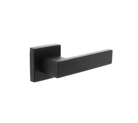 Intersteel Deurklink achterdeurbeslag Amsterdam op vierkante massieve rozet zwart Intersteel Deurklink achterdeurbeslag Amsterdam op vierkante massieve rozet zwart