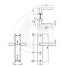 Intersteel Deurklink Hera op schild sleutelgat 56mm mat zwart Intersteel Deurklink Hera op schild sleutelgat 56mm mat zwart