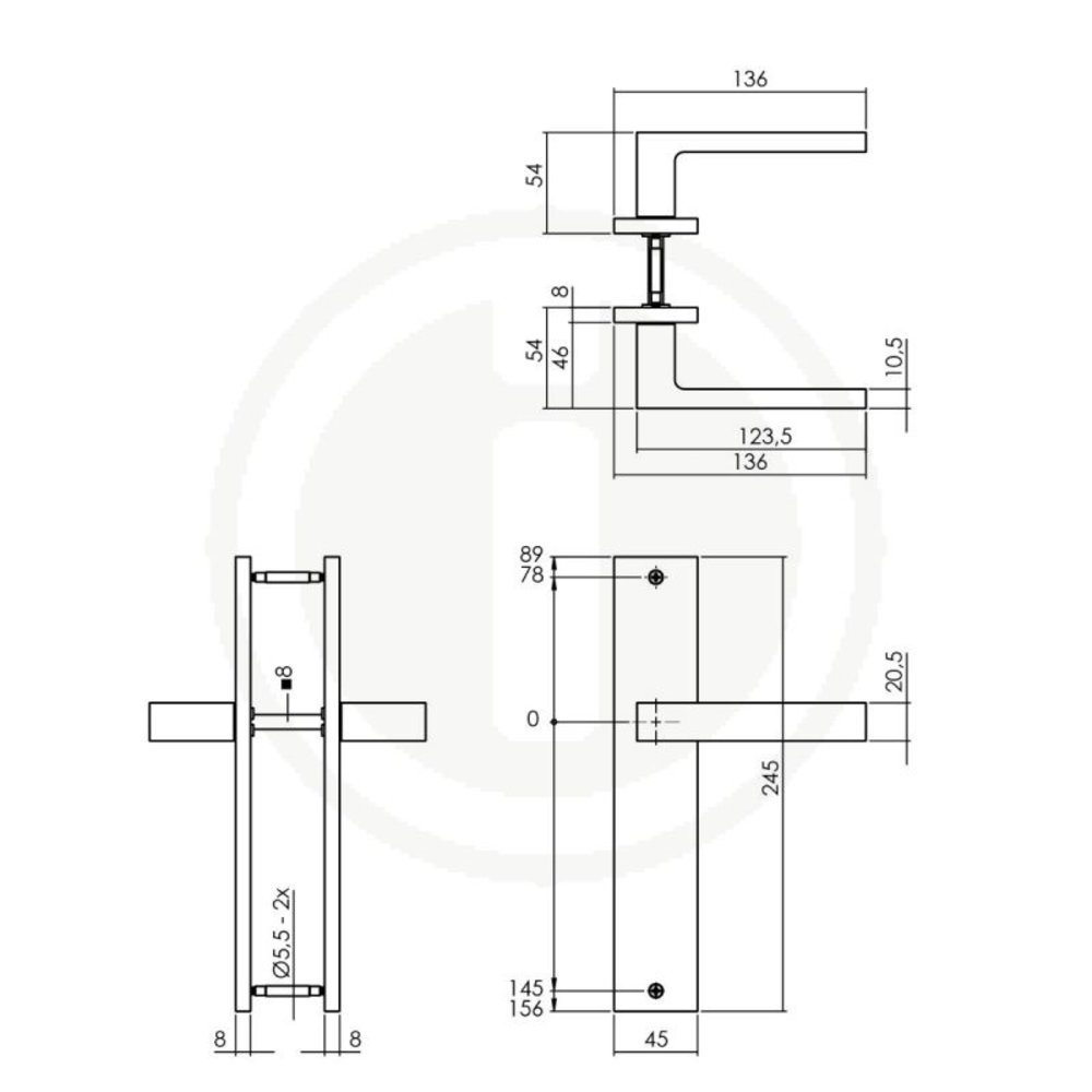 Intersteel Deurklink Hera op schild blind mat zwart - deurbeslag voor binnendeur - Intersteel Intersteel Deurklink Hera op schild blind mat zwart - deurbeslag voor binnendeur - Intersteel