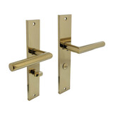 Intersteel Deurklink Bastian op schild 245x45 mm met WC slot 63/8mm messing titaan PVD Intersteel Deurklink Bastian op schild 245x45 mm met WC slot 63/8mm messing titaan PVD