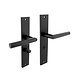 Intersteel Deurklink Bastian op schild 245x45 mm met WC slot 63/8 mm mat zwart Intersteel Deurklink Bastian op schild 245x45 mm met WC slot 63/8 mm mat zwart