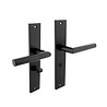 Intersteel Deurklink Bastian op schild met WC slot 63/8 mm mat zwart Intersteel Deurklink Bastian op schild met WC slot 63/8 mm mat zwart