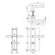 Intersteel Deurklink Bastian op schild 245x45 mm met WC slot 63/8 mm mat zwart Intersteel Deurklink Bastian op schild 245x45 mm met WC slot 63/8 mm mat zwart