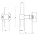 Intersteel Deurklink T-model met rozet 2mm geborsteld RVS Intersteel Deurklink T-model met rozet 2mm geborsteld RVS