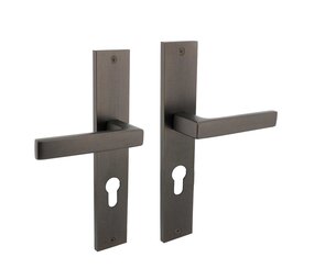 Intersteel Deurklink Hera op rechthoekig schild profielcilindergat 72 mm antraciet grijs Intersteel Deurklink Hera op rechthoekig schild profielcilindergat 72 mm antraciet grijs