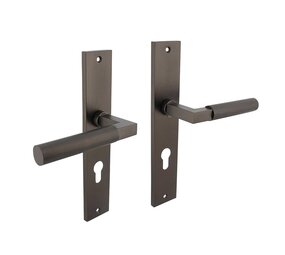 Intersteel Deurklink Bau-Stil op schild profielcilindergat 72mm antraciet grijs Intersteel Deurklink Bau-Stil op schild profielcilindergat 72mm antraciet grijs