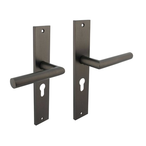 Intersteel Deurklink Bastian op schild 245x45 mm profielcilindergat 55mm antracietgrijs Intersteel Deurklink Bastian op schild 245x45 mm profielcilindergat 55mm antracietgrijs
