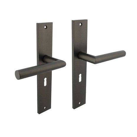 Intersteel Deurklink Bastian op schild 245x45 mm sleutelgat antracietgrijs Intersteel Deurklink Bastian op schild 245x45 mm sleutelgat antracietgrijs