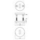 Intersteel Intersteel sleutelrozet Shiraat set rond PVD mat messing Intersteel Intersteel sleutelrozet Shiraat set rond PVD mat messing