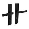 Intersteel Zwarte deurklink Hera op schild met sleutelgat 72mm zwart Intersteel Zwarte deurklink Hera op schild met sleutelgat 72mm zwart