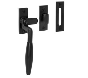 De Oude Deurklink Klassiek Raamsluiting, verstevigd, mat zwart, links De Oude Deurklink Klassiek Raamsluiting, verstevigd, mat zwart, links