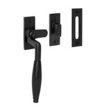 De Oude Deurklink Raamsluiting Deco, verstevigd, mat zwart, links De Oude Deurklink Raamsluiting Deco, verstevigd, mat zwart, links