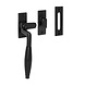 De Oude Deurklink Raamsluiting Deco, verstevigd, mat zwart, links De Oude Deurklink Raamsluiting Deco, verstevigd, mat zwart, links